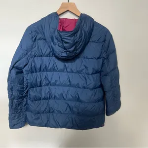 Fat Face Lightweight Puffer Coat Down Jacket Navy Burgundy Size Medium thumbnail 3