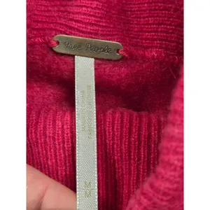 Free People Ottoman Slouchy Tunic Size M 100% cashmere Bright Pink Sweater thumbnail 6