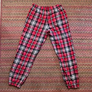 Victorias Secret Red Christmas Plaid Flannel Pajama Pants Lounge thumbnail 6