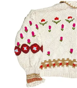 Free People Slouchy Oversized Rosebud Cardigan Size XS thumbnail 3