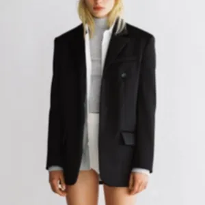 Zara light grey turtle neck cropped top thumbnail 4