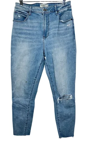 Abercrombie & Fitch Curve Love Super Skinny Ankle High Rise Blue Jeans Sz 30 10 thumbnail 1