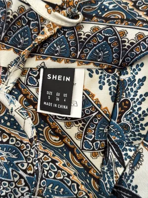 Blue and White Paisley Handkerchief Bandeau Top thumbnail 3