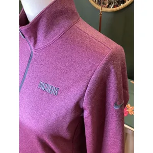 Nike Golf Green Bay Packers Therma-FIT 1/4 Zip Pullover Purple Pink Women Medium thumbnail 2