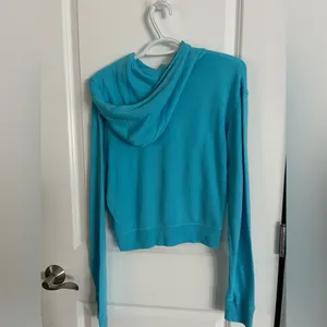 Skims Modal French Terry Classic Hoodie Cyan thumbnail 4