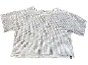 AVIA VANESSA HUDGENS COLLECTION White Mesh Cropped Top Womens Size L G thumbnail 1