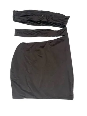 Oh Polly Black Strapless Cutout Bodycon Mini Dress US 10 thumbnail 3