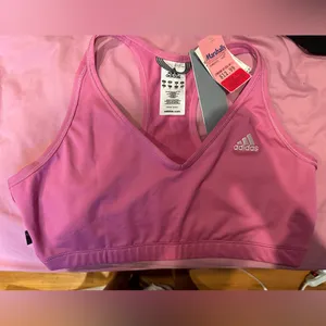 Adidas Women's Vivid Pink Sports Bra thumbnail 1