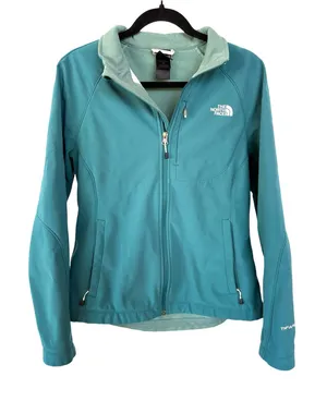 North Face Apex Thermal Teal Jacket Zip Up Outdoor Active Hiking Womens Large thumbnail 1