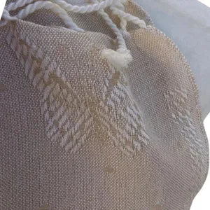 Textured Scarf Fringed Shawl Butterfly Design Neutral Cream 70 x 36 inch​​‎ thumbnail 3