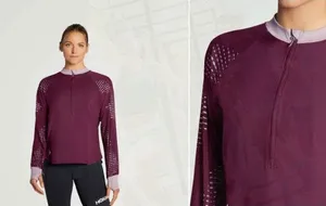 Hoka Womens 1/2 Zip Wind Shell‎ Pullover Size Medium NWT Purple Running Training thumbnail 1