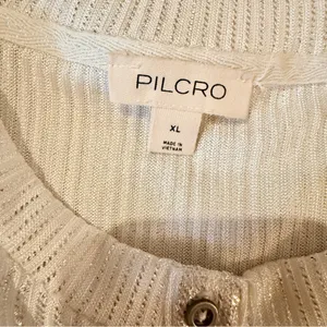Anthropologie Pilcro‎ Henley Top Women’s Size XL Silver Textured Long Sleeve thumbnail 3