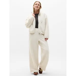 Athleta Cream In the Clouds Full Zip Bouclé Jacket Relaxed Fit Large NWOT thumbnail 4