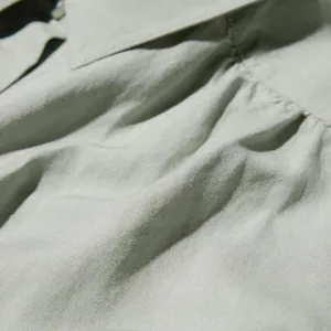 Uniqlo Linen Blend Oversized Shirt Button Up Off White NWT XS thumbnail 7