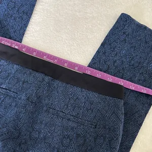 Zara Basic Black and Blue Patterned Trousers thumbnail 4