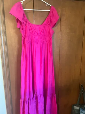 Nine West Fuschia Tiered Maxi Dress thumbnail 2