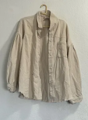 Arula B 2x Corduroy Shacket Womens Raw Hem Snap Front Warm Outerwear thumbnail 1
