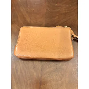 Coach‎ Brown Pebbled Leather Double Zip Wristlet Wallet Credit Card Organizer thumbnail 5
