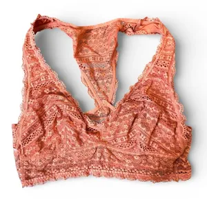 VICTORIA’S SECRET burnt orange / coral lace racerback bralette, size M thumbnail 1