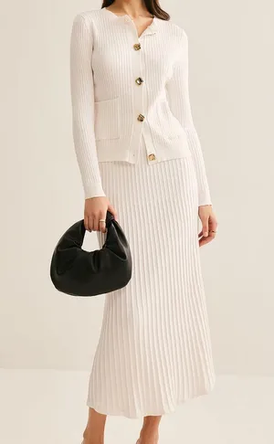 Commense Elegant Button Pleated Sweater Co thumbnail 1