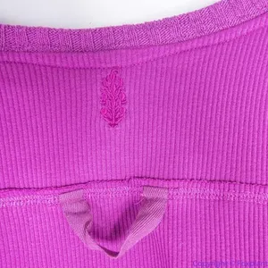 NEW Free People FP Movement Back to Me purple Snap Pullover Crop Henley‎ thumbnail 11
