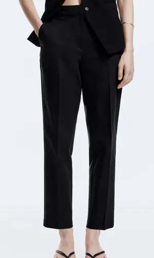 H&M Elastic Waist Slacks Regular Waist Ankle Length Size 4 thumbnail 1
