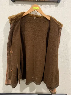 Brown Fleece Lined Coat Size M thumbnail 4