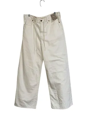 NWT Madewell Drawstring High Waist Superwide Leg Jeans (Vintage Canvas) thumbnail 10