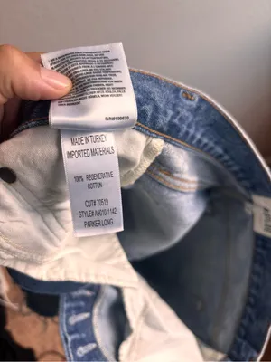 AGOLDE Blue Denim Cutoff Shorts thumbnail 4