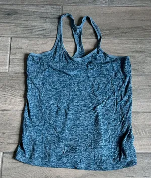 Old Navy Heathered Blue Women's Tank Top thumbnail 1