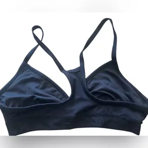 ALO YOGA Black Racerback Bralette Bra size XS Alo Logo gym run dance EUC thumbnail 2