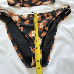 Shade & Shore Bikini Top Bandeau Womens Small Bottoms‎ Cheeky Cheetah Beach thumbnail 3