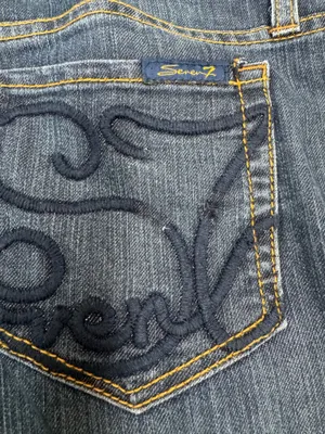 7 For All Mankind Straight Leg Denim Jeans Size 10 thumbnail 5