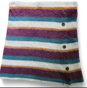 Women’s Free People Ciara Fig Jam Striped Mini Sweater Skirt Small thumbnail 1