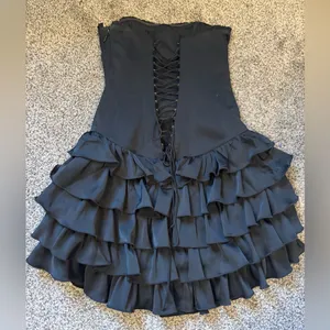 Oh Polly Juliet Bandeau Ruffled Tiered Corset Mini Dress thumbnail 3