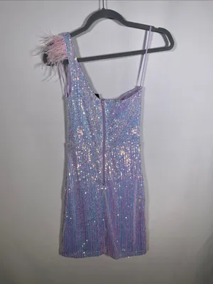 Windsor Mini Sequin Dress Lavender Purple Xs New With Tags thumbnail 6