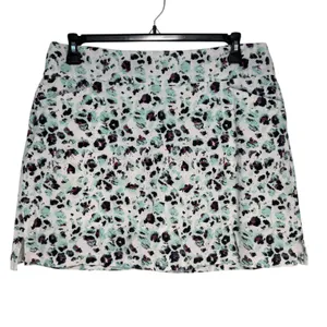 Lady Hagen Golf Skort Womens XL Mint Green‎ Purple Leopard Print Tummy Panel thumbnail 8