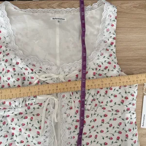 Reformation 10 NEW Rosalie Linen Top Alyssa White Romantic Preppy Cottage thumbnail 7