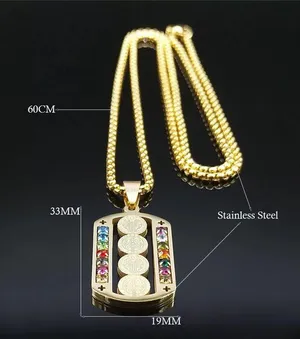 Crystal Stainless Steel Pendant Necklace thumbnail 6