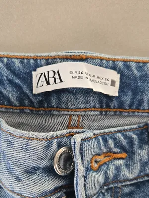 Zara Light Blue Distressed Boyfriend Jeans Size 4 thumbnail 8