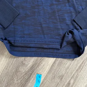 lululemon Navy Long Sleeve Top Size 10 Women’s Swiftly Tech Crewneck thumbnail 4