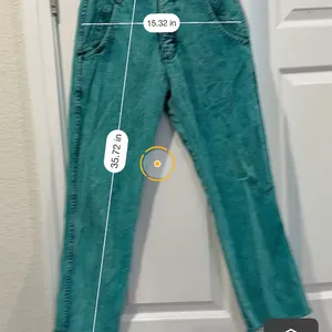 Vintage 1980s Wrangler Women's High Waist Tapered Jeans Teal Green thumbnail 4