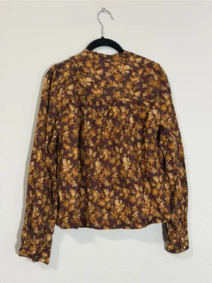 DôEn Women'S Norma Cotton Voile Floral Blouse In Fern Grove Floral thumbnail 6