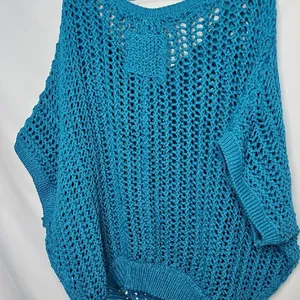 NWT Free People We The Free Sophia Beach Knit Crew Neck Bat Sleeve Sweater Sz M thumbnail 8