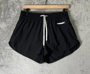 Vuori Clementine Short Black Athletic Running Shorts Elastic Drawstring Large thumbnail 1