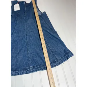 Skies Are Blue Indigo Paneled Denim Swing Top XS Tank Medium Wash Sleeveless thumbnail 7