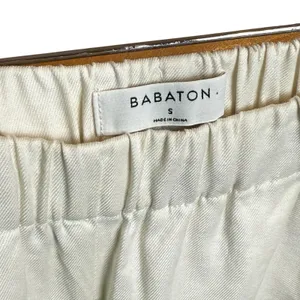 Babaton Dexter Linen‎ Blend Trouser Ankle Pants Small Ivory Quiet Luxury Neutral thumbnail 6