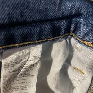 Old Navy Jeans Womens Sz 6 Sky High Extra Blue Distressed Raw Straight Leg Pants thumbnail 8