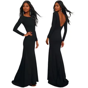 Lulus Wait For Me Black Long Sleeve Maxi Dress size Small NWT thumbnail 2