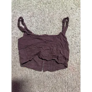 LA Hearts Brown Eyelet‎ Corset Crop Top Hook and Eye XS thumbnail 5